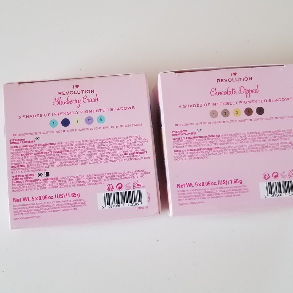 New I heart Revolution Chocolate Dipped & Bluberry Crush Donuts Palette - Picture 6 of 7
